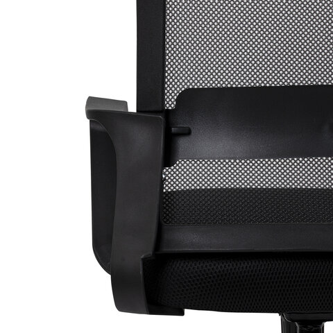 Кресло CROMEX (КРОМЕКС) "Basic CH-698", с подлокотниками, механизм качания, сетка/ткань TW, черное, 533069 - фото 10