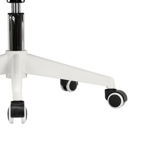 Кресло CROMEX (КРОМЕКС) "Dynamic CH-699", откидные подлокотники, пластик белый, сетка/ткань TW, серое, 533070 - фото 16