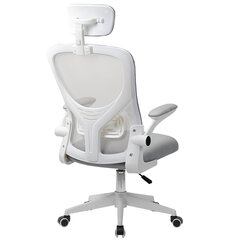 Кресло CROMEX (КРОМЕКС) &laquo;Dynamic CH-699&raquo;, откидные подлокотники, пластик белый, сетка/<wbr/>ткань TW, серое, 533070