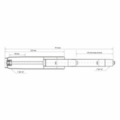 Газлифт прочный BRABIX HD-140 стандартный, ХРОМ, в открытом виде 413 мм, d 50 мм, класс 4, 533078