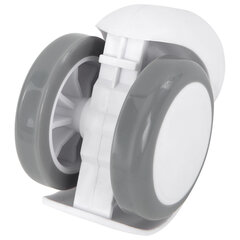 Колеса (ролики) BRABIX для кресла, прорезиненные, КОМПЛЕКТ 5 шт., шток d 11 мм, белые, в коробе, 533085