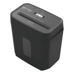 Уничтожитель (шредер) BRAUBERG OF-812X, карты, скобы, 4 уровень секретности, 4&times;35 мм, 8 листов, 12 литров, 533141