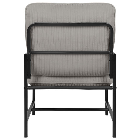 Кресло BRABIX Gentle LC-300, ЛОФТ, пружинный блок, ткань велсофт (плюш), серое, 533142