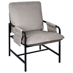 Кресло BRABIX &laquo;Gentle LC-300&raquo;, ЛОФТ, пружинный блок, ткань велсофт (плюш), серое, 533142