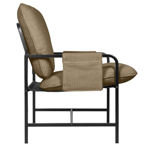 Кресло BRABIX Gentle LC-300, ЛОФТ, пружинный блок, ткань велсофт (плюш), мокко, 533143