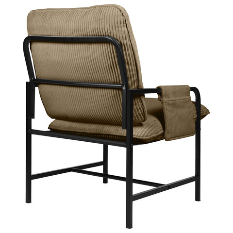 Кресло BRABIX Gentle LC-300, ЛОФТ, пружинный блок, ткань велсофт (плюш), мокко, 533143