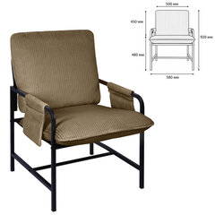 Кресло BRABIX &laquo;Gentle LC-300&raquo;, ЛОФТ, пружинный блок, ткань велсофт (плюш), мокко, 533143