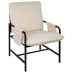 Кресло BRABIX &laquo;Gentle LC-300&raquo;, ЛОФТ, пружинный блок, ткань велсофт (плюш), молочное, 533144