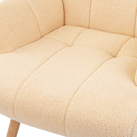 Кресло BRABIX Soft LC-305, фактурная ткань букле (экомех), кремовое, 533146