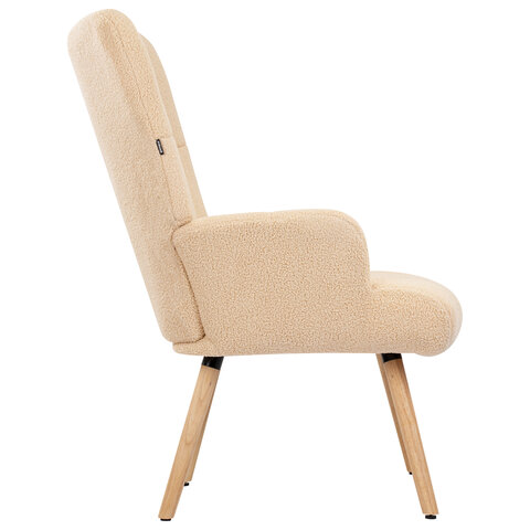 Кресло BRABIX Soft LC-305, фактурная ткань букле (экомех), кремовое, 533146