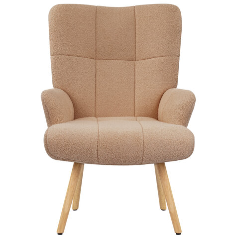 Кресло BRABIX Soft LC-305, фактурная ткань букле (экомех), светло-бежевое , 533147