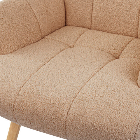 Кресло BRABIX Soft LC-305, фактурная ткань букле (экомех), светло-бежевое , 533147