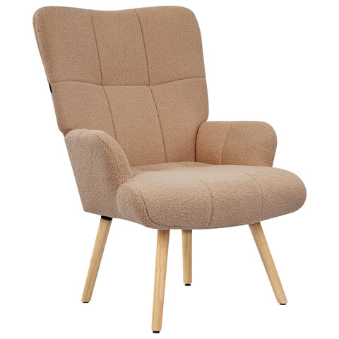 Кресло BRABIX Soft LC-305, фактурная ткань букле (экомех), светло-бежевое , 533147