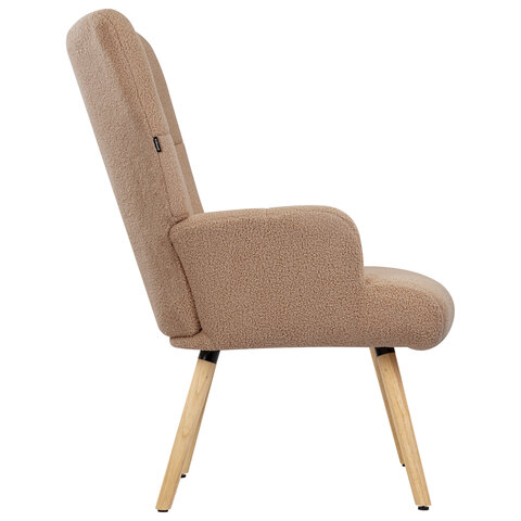 Кресло BRABIX Soft LC-305, фактурная ткань букле (экомех), светло-бежевое , 533147