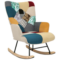 Кресло-качалка BRABIX &laquo;Rock LC-310&raquo;, ткань, пэчворк (лоскутное), 533149