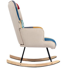 Кресло-качалка BRABIX &laquo;Rock LC-310&raquo;, ткань, пэчворк (лоскутное), 533149