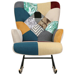 Кресло-качалка BRABIX &laquo;Rock LC-310&raquo;, ткань, пэчворк (лоскутное), 533149