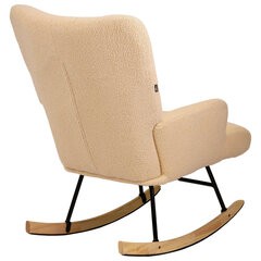 Кресло-качалка BRABIX &laquo;Rock LC-310&raquo;, фактурная ткань букле (экомех), кремовое, 533150