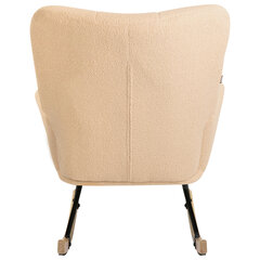 Кресло-качалка BRABIX &laquo;Rock LC-310&raquo;, фактурная ткань букле (экомех), кремовое, 533150