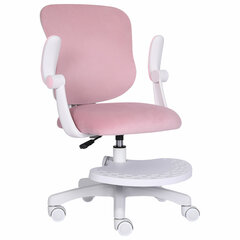 Кресло детское с подставкой для ног BRABIX &laquo;Sky MG-206&raquo;, велюр, розовое, 533154