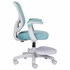 Кресло детское с подставкой для ног BRABIX &laquo;Sky MG-206&raquo;, велюр, голубое, 533155