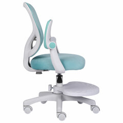 Кресло детское с подставкой для ног BRABIX &laquo;Sky MG-206&raquo;, велюр, голубое, 533155