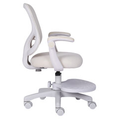 Кресло детское с подставкой для ног BRABIX &laquo;Sky MG-206&raquo;, велюр, бежевое, 533156