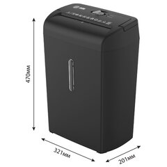 Уничтожитель (шредер) CACTUS CS-SH-10-21-5X18, 4 уровень секретности, фрагменты 5&times;18 мм, 10 листов, корзина 21 литр