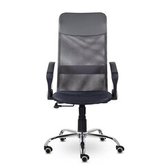 Кресло &laquo;Ультра&raquo;, высокая спинка, с подлокотниками, хром, черное