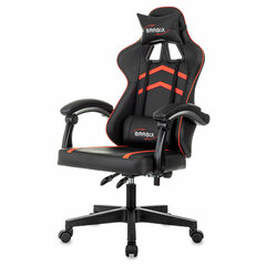 Кресло компьютерное BRABIX &laquo;Shooter GM-123&raquo;, 2 подушки, экокожа, черное/<wbr/>красное, 533190