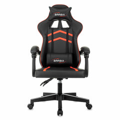 Кресло компьютерное BRABIX &laquo;Shooter GM-123&raquo;, 2 подушки, экокожа, черное/<wbr/>красное, 533190