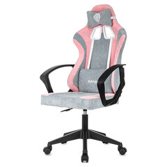 Кресло компьютерное BRABIX &laquo;Forcer GM-127&raquo;, 2 подушки, ткань, розовое/<wbr/>серое, 533215