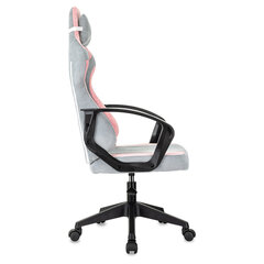 Кресло компьютерное BRABIX &laquo;Forcer GM-127&raquo;, 2 подушки, ткань, розовое/<wbr/>серое, 533215