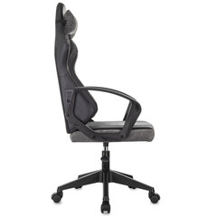 Кресло компьютерное BRABIX &laquo;Forcer GM-127&raquo;, 2 подушки, экокожа/<wbr/>велюр, черное/<wbr/>серое, 533216