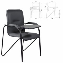 Кресло со столом BRABIX &laquo;Samba CF-108 BOX-2&raquo;, черный каркас, кожзам черный, разобрано, 533217