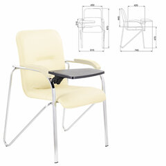 Кресло со столом BRABIX &laquo;Samba CF-108 BOX-2&raquo;, хром каркас, кожзам бежевый, разобрано, 533219
