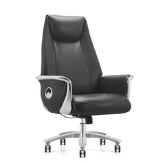 Кресло HAWASAN (ХАВАСАН) PREMIUM EX-800, до 200 кг, синхромеханизм, алюминий, экокожа, черное, 533234