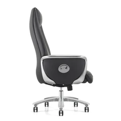 Кресло HAWASAN (ХАВАСАН) PREMIUM EX-800, до 200 кг, синхромеханизм, алюминий, экокожа, черное, 533234