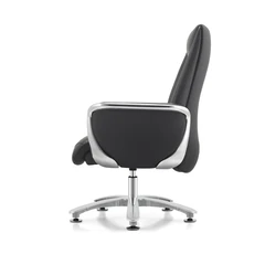 Кресло HAWASAN (ХАВАСАН) PREMIUM EX-801, до 200 кг, алюминий, экокожа, черное, 533235
