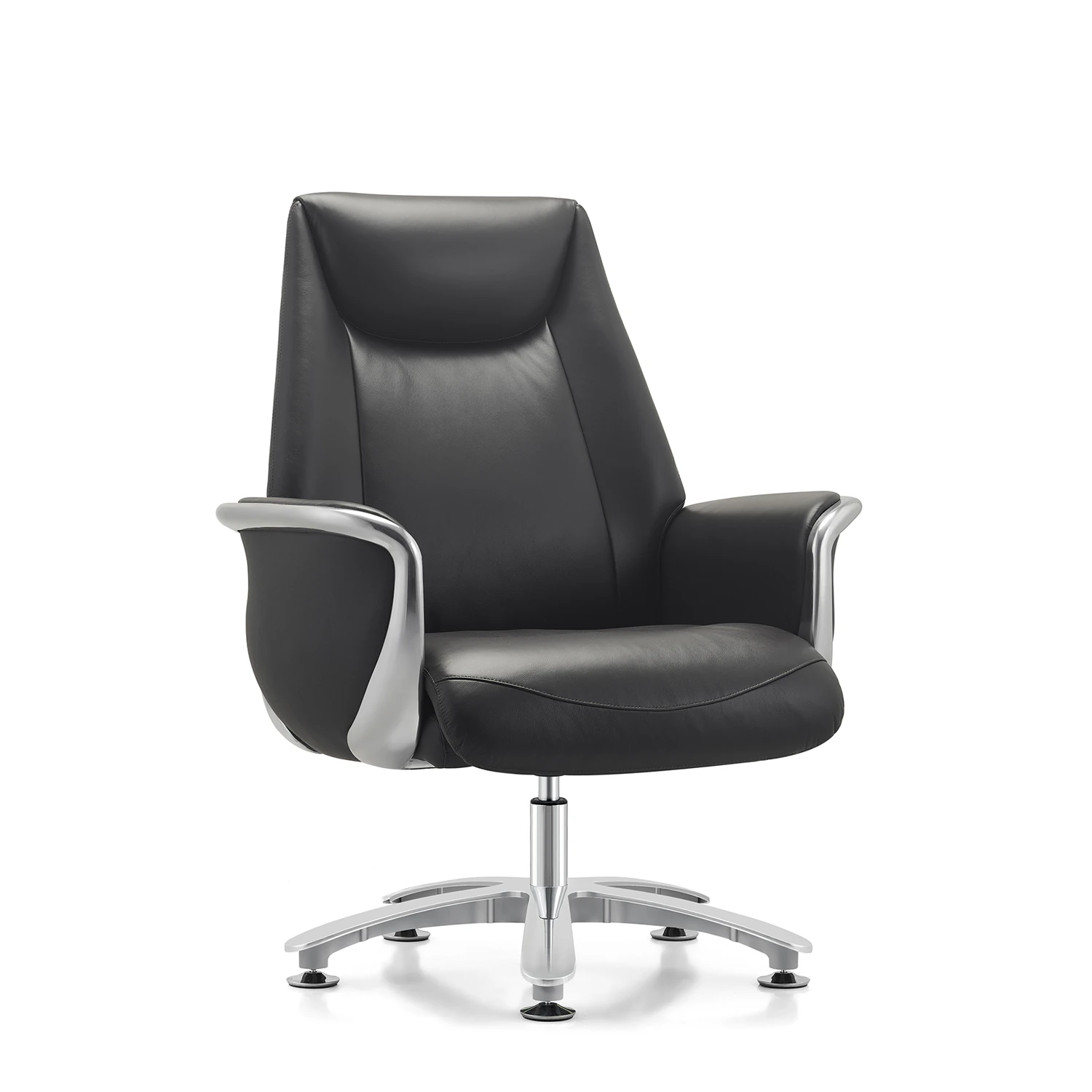 Кресло HAWASAN (ХАВАСАН) PREMIUM EX-801, до 200 кг, алюминий, экокожа, черное, 533235