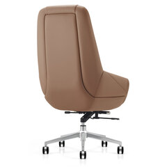 Кресло HAWASAN (ХАВАСАН) PREMIUM EX-810, хромированная сталь, экокожа, коричневое, 533236