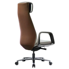 Кресло HAWASAN (ХАВАСАН) PREMIUM EX-820, синхромеханизм, слайдер, экокожа, белое/<wbr/>коричневое, 533237