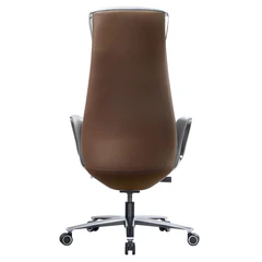 Кресло HAWASAN (ХАВАСАН) PREMIUM EX-820, синхромеханизм, слайдер, экокожа, белое/<wbr/>коричневое, 533237