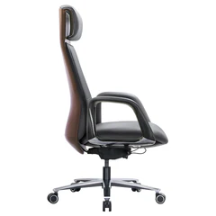 Кресло HAWASAN (ХАВАСАН) PREMIUM EX-820, синхромеханизм, слайдер, экокожа, графит/<wbr/>коричневое, 533238