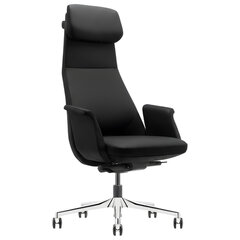 Кресло HAWASAN (ХАВАСАН) PREMIUM EX-840 STELLAR, синхромеханизм, алюминий, экокожа, черное, 533241