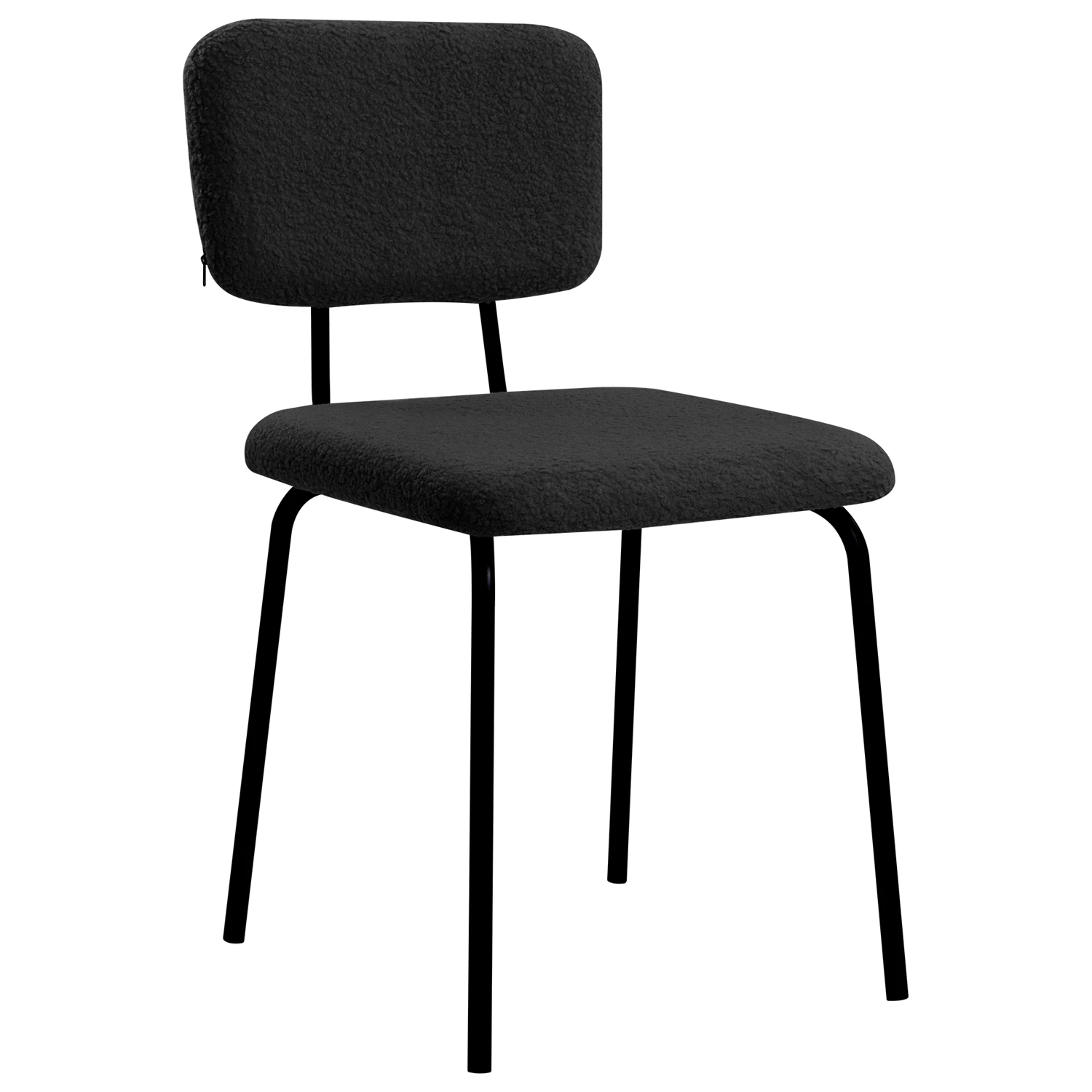 Стулья BRABIX "Ideal CF-080", КОМПЛЕКТ 4 шт., черный каркас, букле черный, 533244