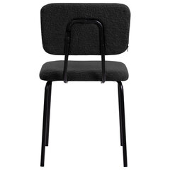 Стулья BRABIX &laquo;Ideal CF-080&raquo;, КОМПЛЕКТ 4 шт., черный каркас, букле черный, 533244