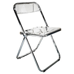Стул складной прозрачный тонированный BRABIX "Glam CF-020", хромированный каркас, пластик, 533247