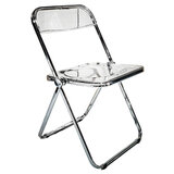 Стул складной прозрачный тонированный BRABIX "Glam CF-020", хромированный каркас, пластик, 533247