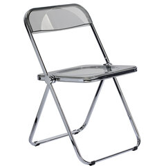 Стул складной прозрачный тонированный BRABIX "Glam CF-020", хромированный каркас, пластик, 533247